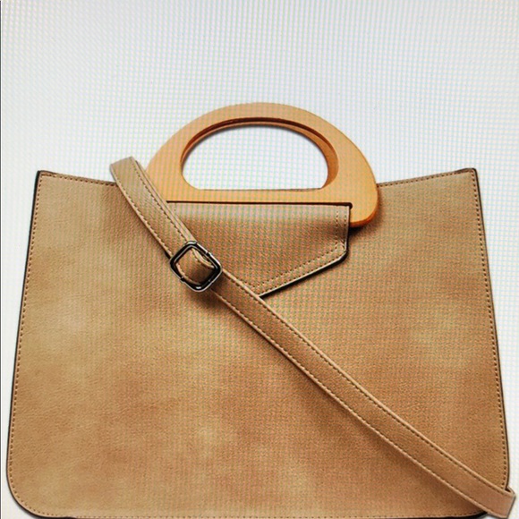 Vegan leather satchel or cross body bag - Picture 4 of 6